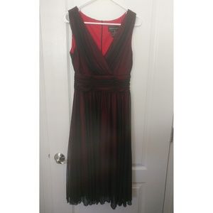 Two-layer black/red dress